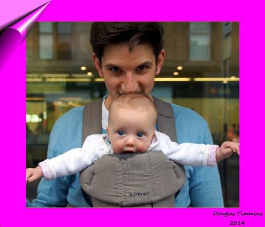 Dad Allan teaches the gorgeous Emilia how to fly. Today Glasgow..