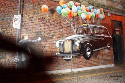 Flying taxi mural Glasgow..yesterday