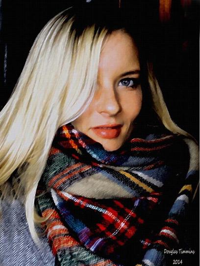 Girl in a tartan shawl ...Glasgow.. I had exactly 10 seconds to take this pic.