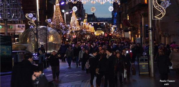 Rush hour in Glasgow this afternoon.